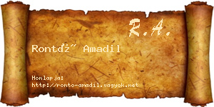 Rontó Amadil névjegykártya